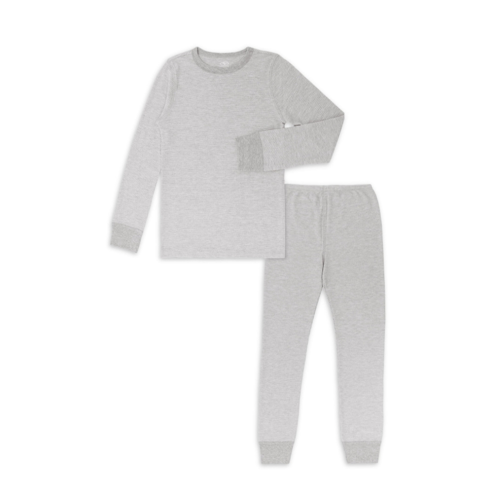 Athletic Works Boy's Thermal Top & Bottom Set Grey Breathable NWT